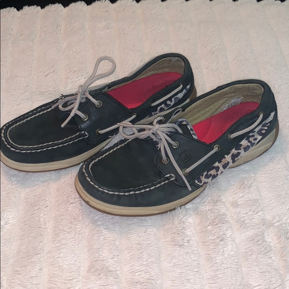 Black & Cheetah print Sperry’s